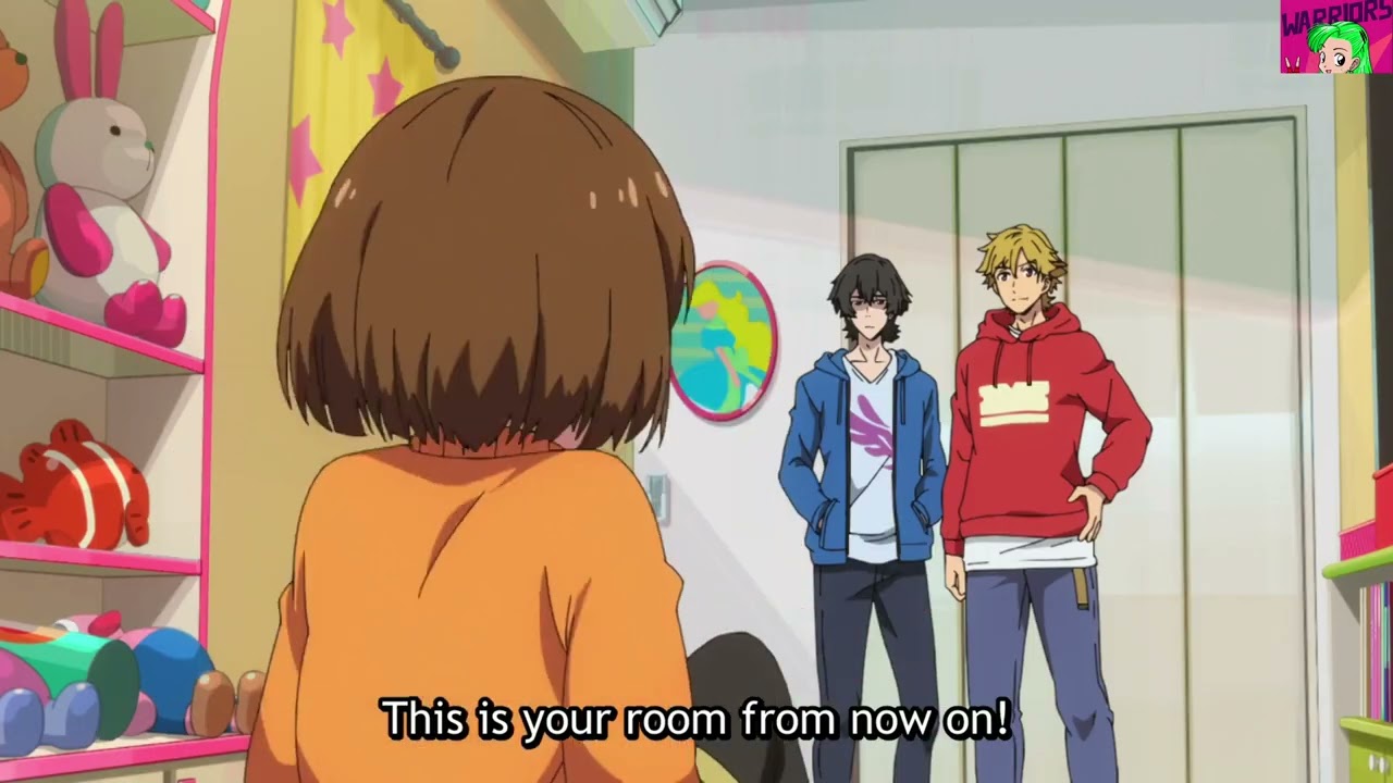 Rei papa and Kazuki papa give a present to miri / Buddy Daddies funny cute scene of Episode 4 in 4k