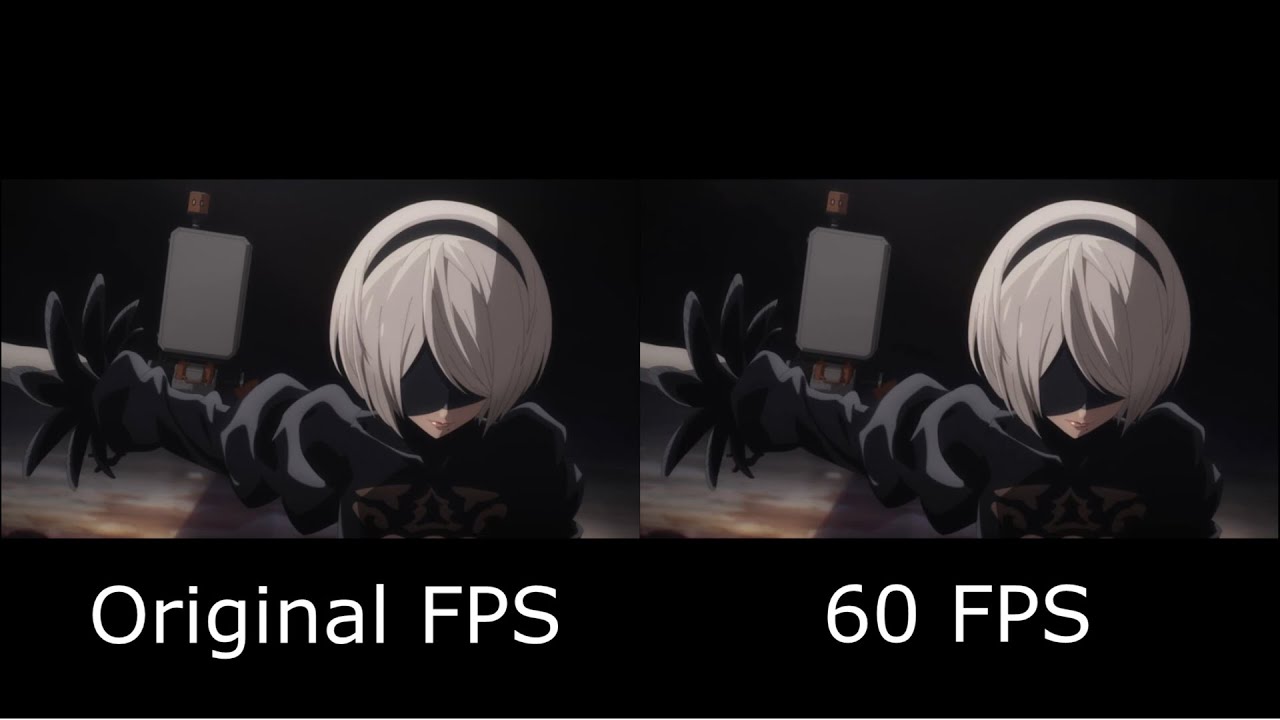 Nier Automata Ver1.1a (Anime) 60 FPS  vs Original FPS