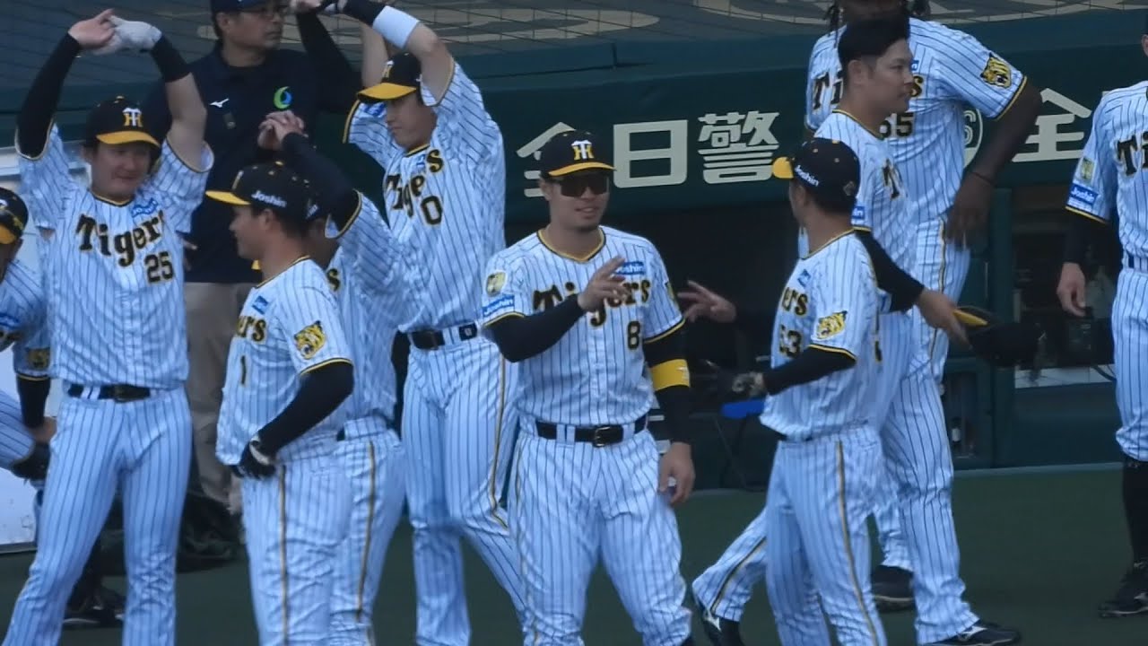 【テル一軍復帰】佐藤輝明のスタメンコールに大歓声！虎党が待ってたサトテルが5番サードでスタメン！声出しは同じく昇格の豊田でナインに気合い注入！2024.6.7