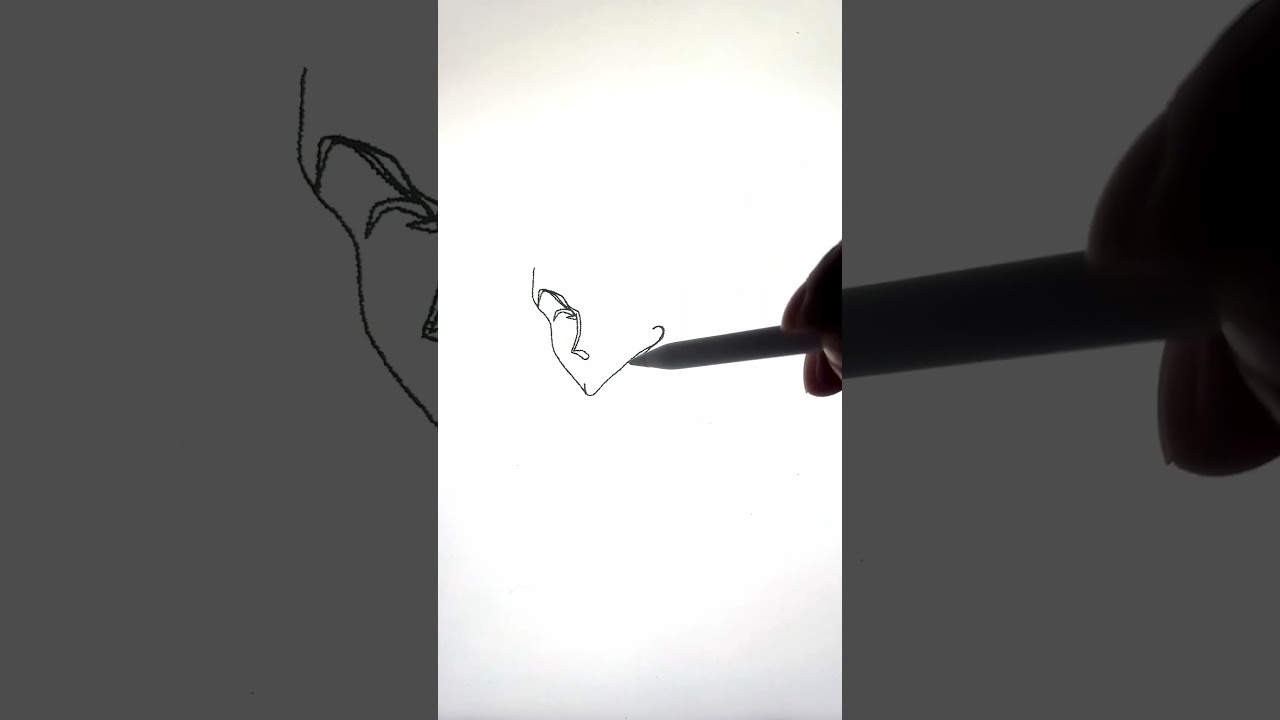 【ルパン三世】ルパンの一筆書きイラストの描き方 #イラスト #イラストメイキング #手書き #創作 #お絵描き #shorts