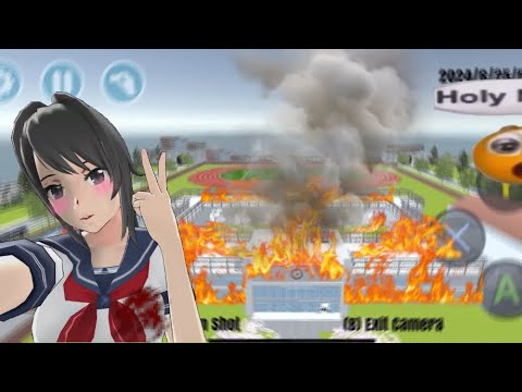 AYANO BURNS HER SCHOOL&GETD HER REPORT CARD!//high school simulator 2018// I‘M BACK!!!