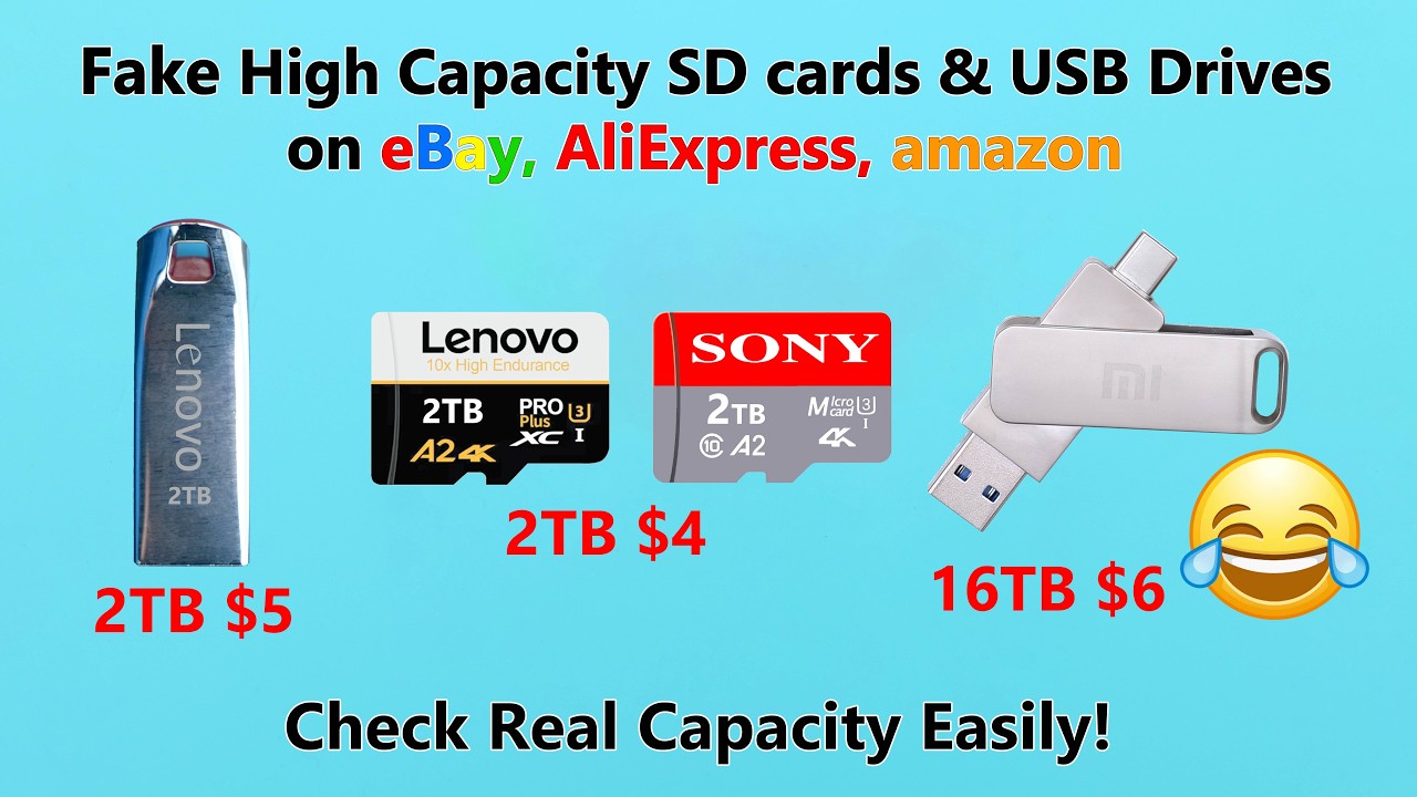 Fake High-Capacity USB Drives & SD Cards? Easy Way to Check Real Capacity!