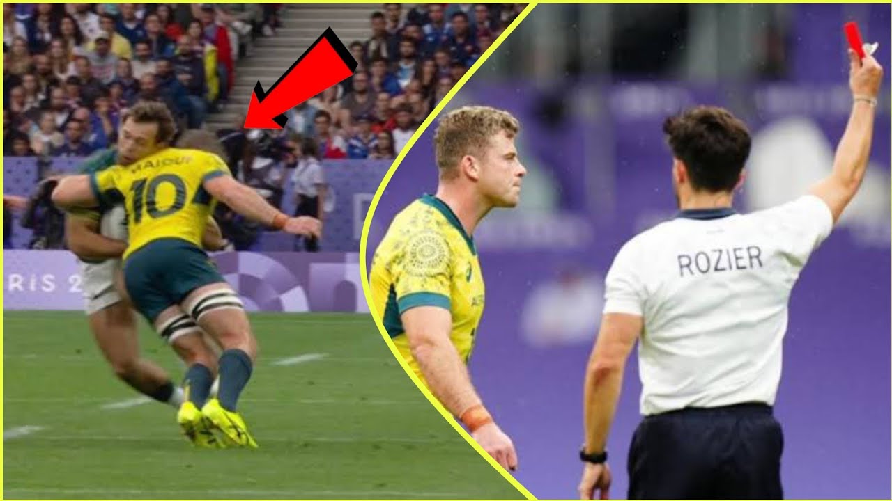 Blitzboks vs Australia: Nick Malouf RED CARD for a high tackle vs Blitzboks -
