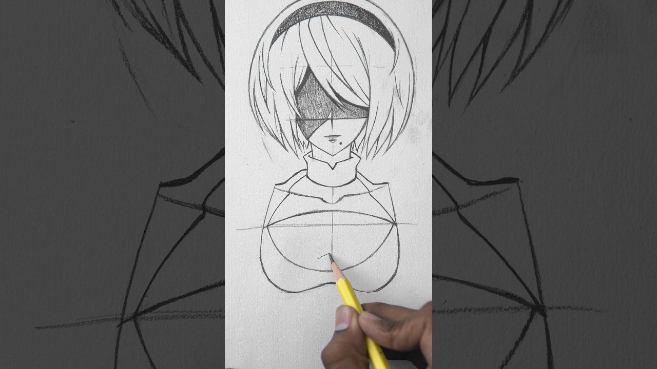 How To Draw 2B『NieR:Automata Ver1.1a』#NieR #shorts #drawing