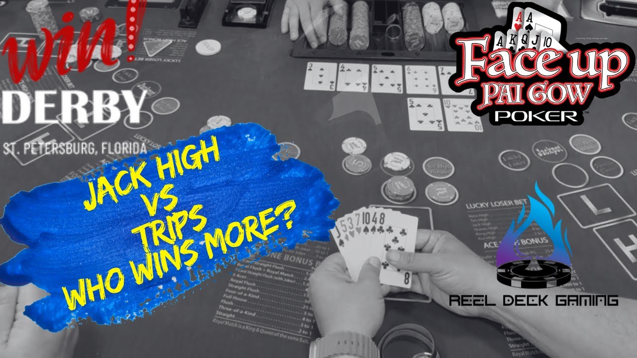 Face-Up Pai Gow: Jack High Vs Trips - Who won more? At Win Derby