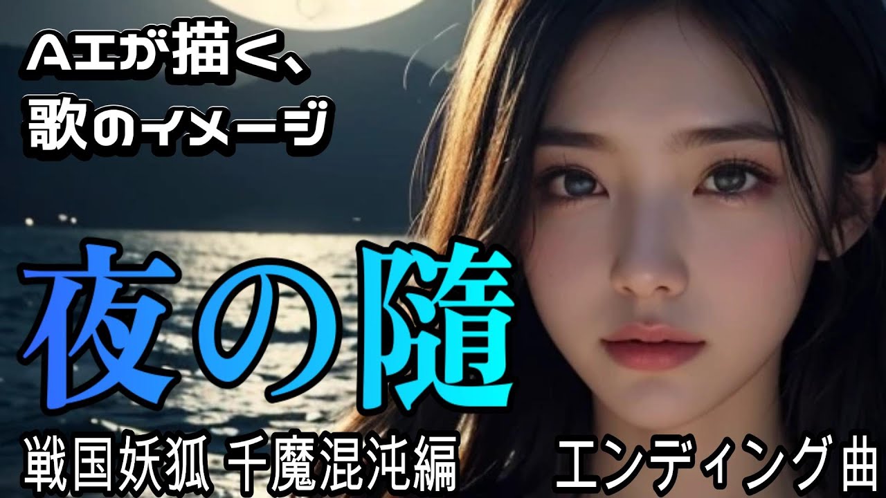 歌詞をプロンプトにしてAIで画像を作ってみた『夜の隨  (戦国妖狐 千魔混沌編　エンディング曲)』　※流れてるBGMはタイトルとは関係のないイメージBGMです