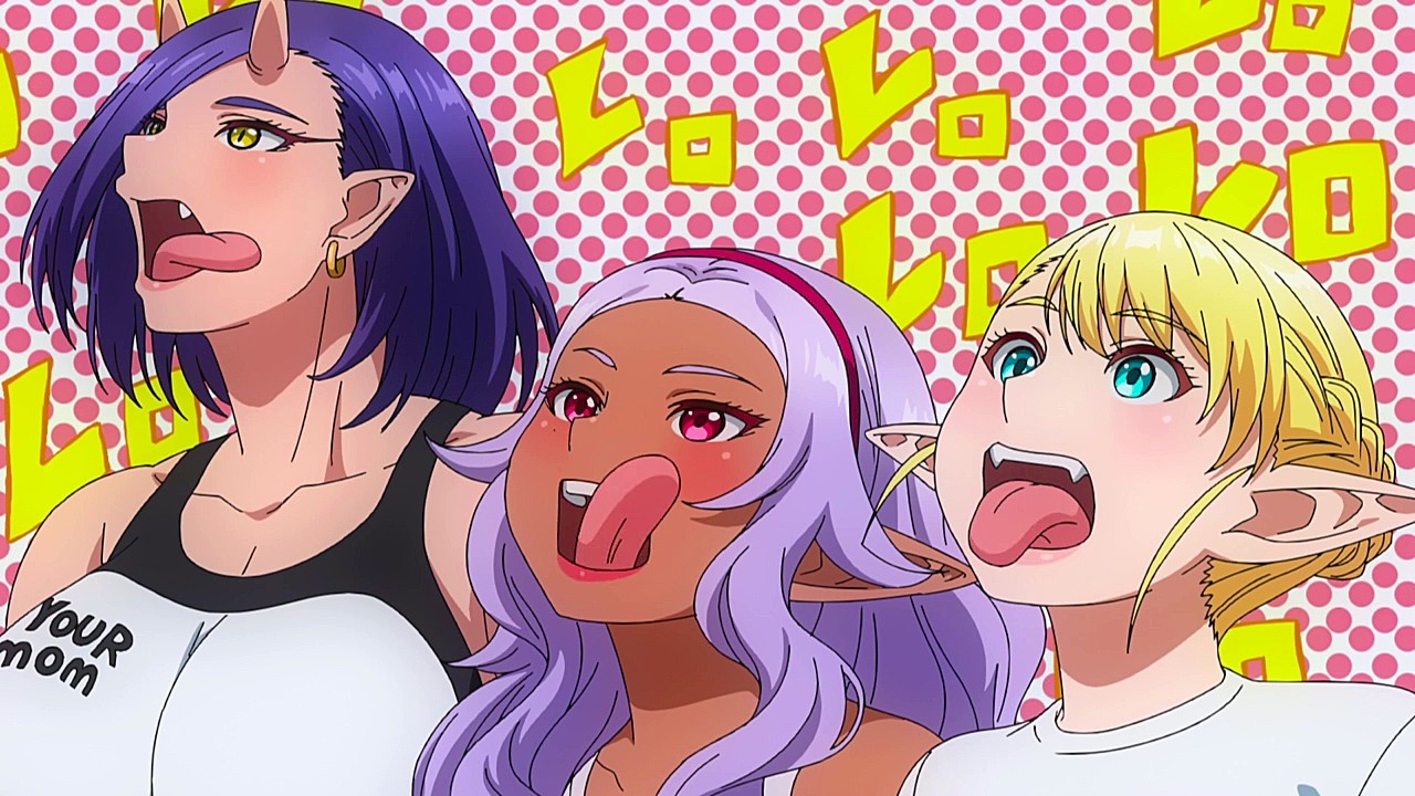 " Ejercicios Faciales " hechos por tus AMIGAS - Elf san wa Yaserarenai Episode 5 エルフさんは痩せられない。