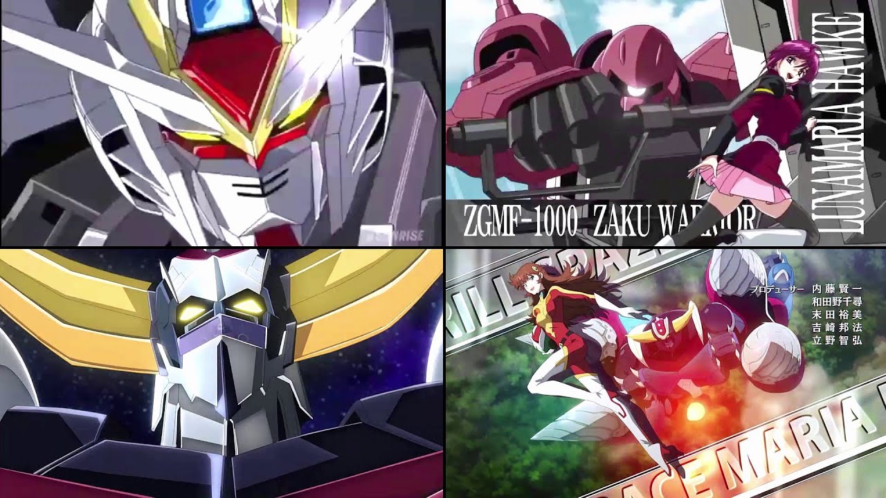 Grendizer U OP2 Comparison (Gundam SEED Destiny Cross Ange)[Fukuda グレンダイザーU ガンダム クロスアンジュ オープニング2 比較]