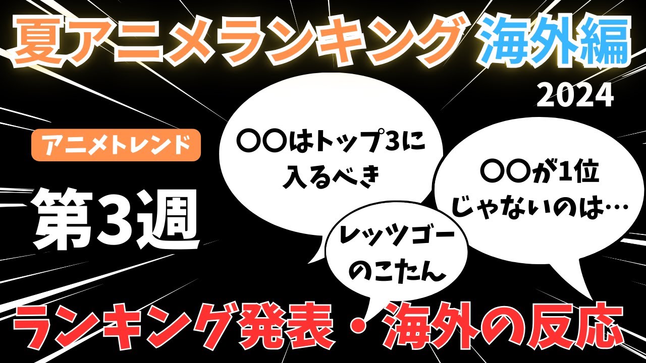 【2024夏アニメランキング】絶好調の『ロシデレ』3週連続1位になるか注目の第3週！！【Anime Trending編】