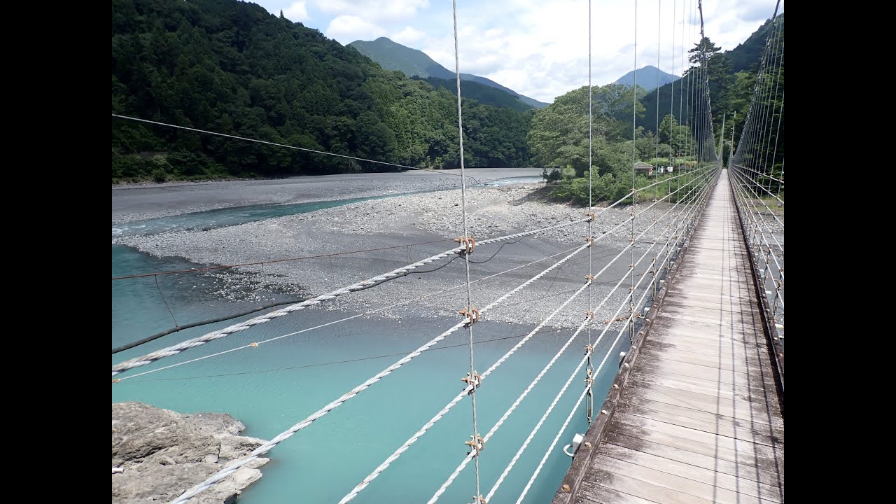 大井川　両国吊橋を渡りました。