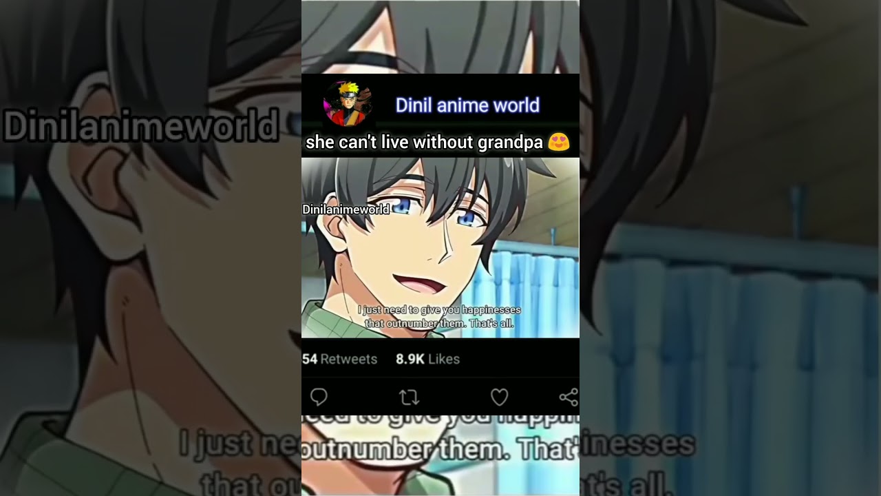 She can't live without him ♥️#grandpaandgrandmaturnyoungagain #anime #animeedits