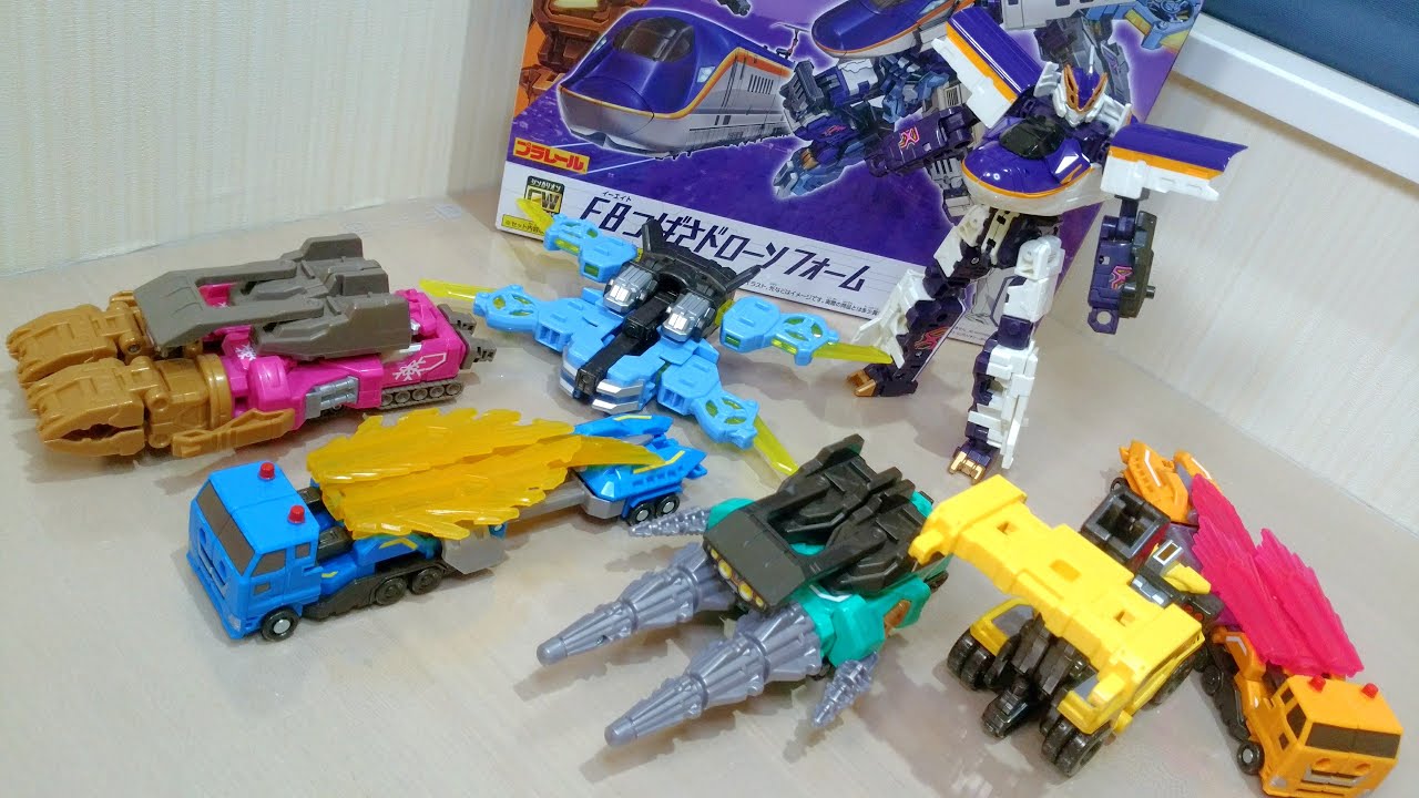 【#シンカリオン チェンジザワールド】つばさ七変化‼️　［E8つばさ ドローンフォーム］を他シンカリオン＆エルダビークル合体レビュー❗　〘#プラレール 〙