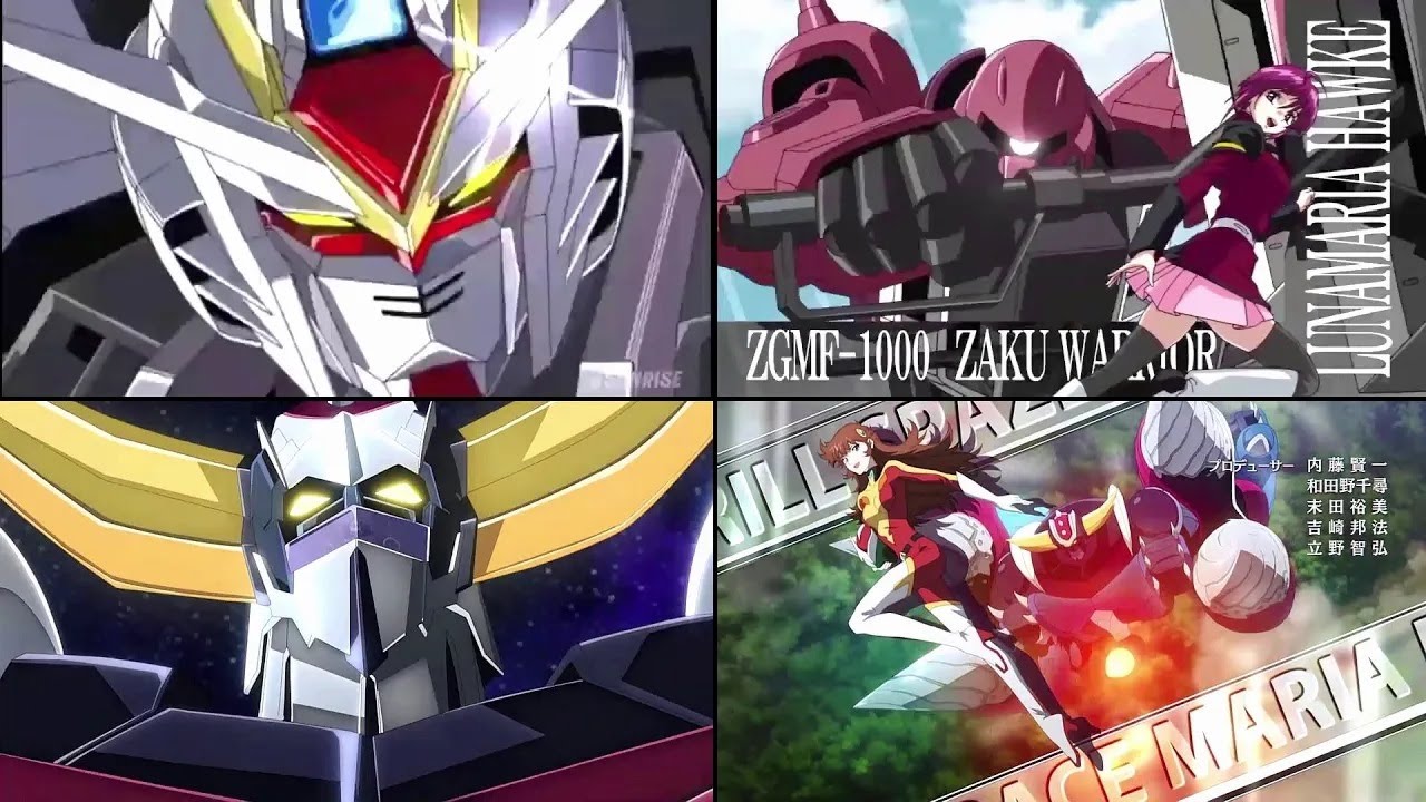 Grendizer U OP2 Comparison (Gundam SEED Destiny Cross Ange)[Fukuda グレンダイザーU ガンダム クロスアンジュ オープニング2 比較]