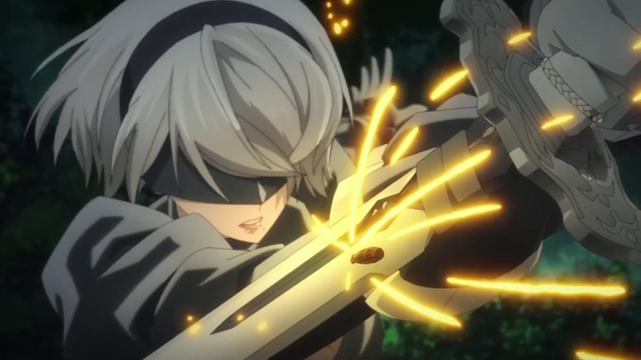 YoRHa 2A STOPS a BULLET with her SWORD - NieR Automata Episode 17 NieR:Automata Ver1.1a 第2クール