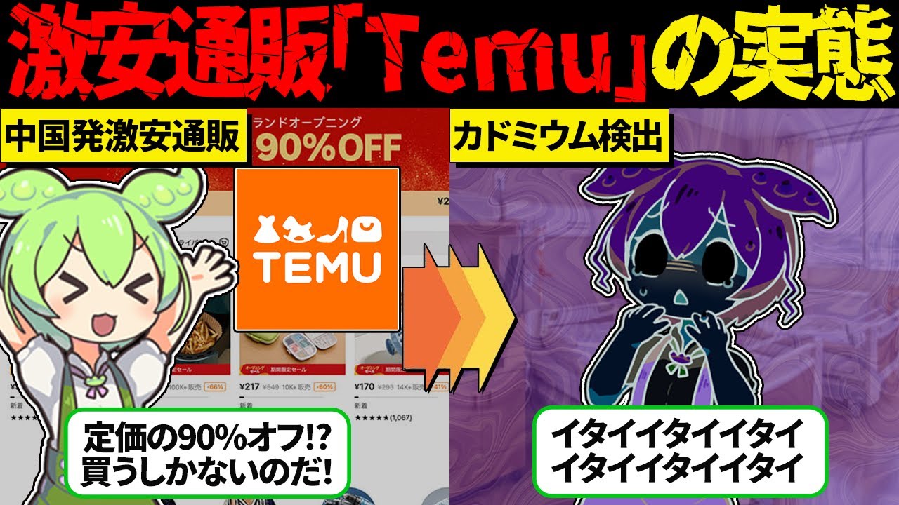 switchが99円！激安通販「Temu」の闇の実態【ずんだもん＆ゆっくり解説】
