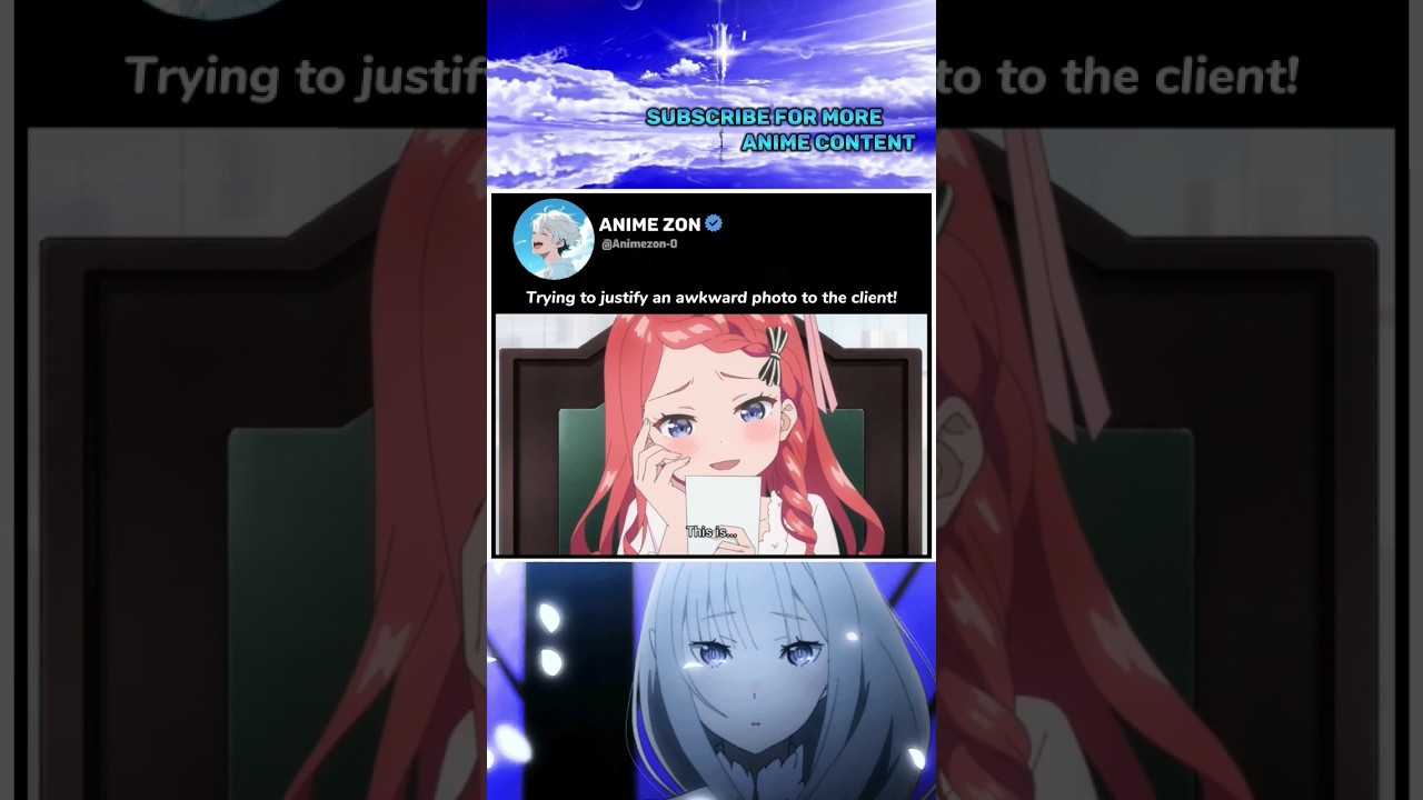 Trying to justify an awkward photo to the client 😂 | A Salad Bowl of Eccentrics #anime #shorts #fyp