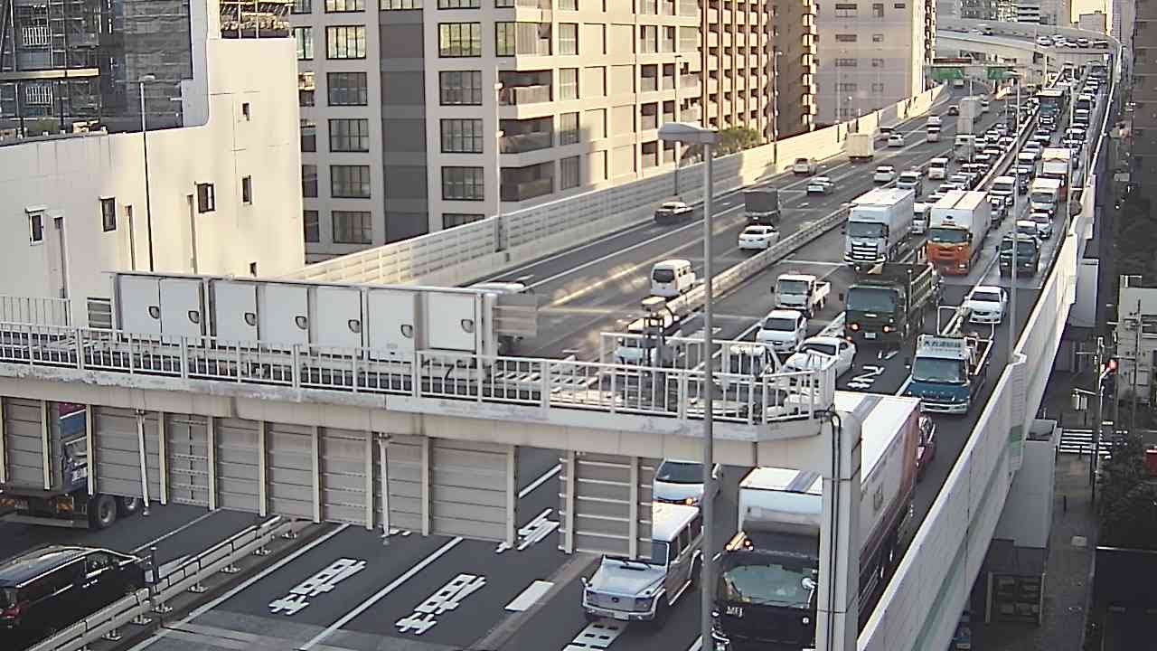 【LIVE】首都高 1号羽田線 浜崎橋JCT ライブカメラ/Tokyo highway Live Camera 2024/08/09  10:25～
