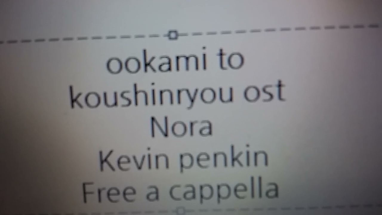 狼と香辛料 MERCHANT MEETS THE WISE WOLF OST - Nora - Kevin penkin Free a cappella フリーアカペラ