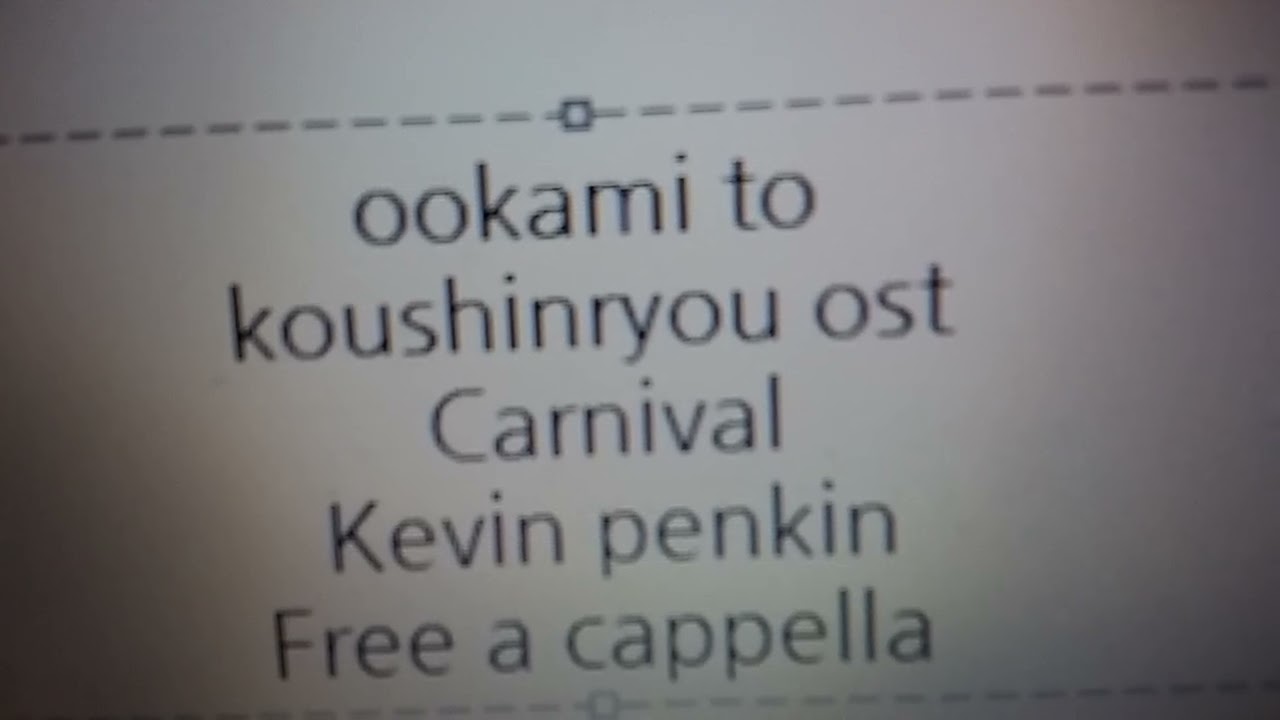 狼と香辛料 MERCHANT MEETS THE WISE WOLF OST - Carnival - Kevin penkin Free a cappella フリーアカペラ