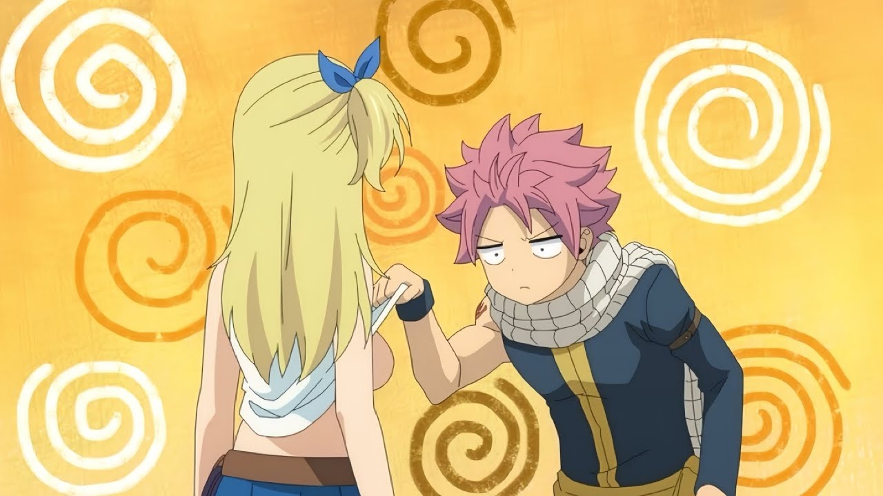 Natsu & Lucy moment - Fairy Tail 100 Years Quest