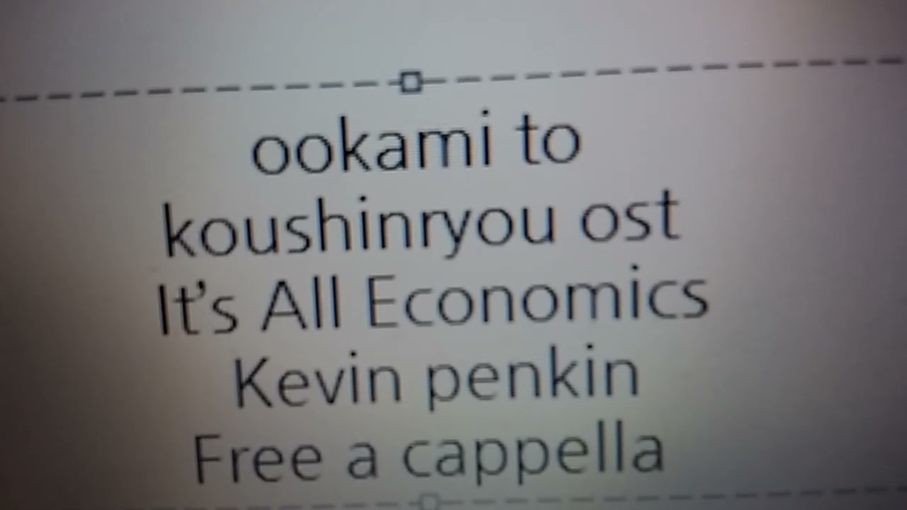 狼と香辛料 MERCHANT MEETS THE WISE WOLF OST - It’s All Economics - Kevin penkin Free a cappella フリーアカペラ