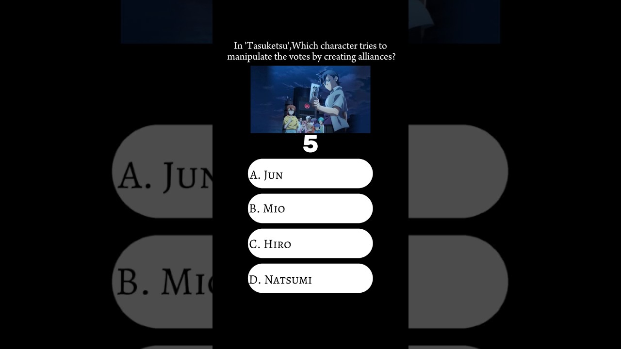 Guess the answer #anime  #tasuketsu #ytshorts #youtubeshorts #アニメ #manga