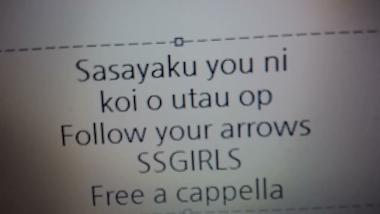 ささやくように恋を唄う OP - Follow your arrows - SSGIRLS Free a cappella フリーアカペラ