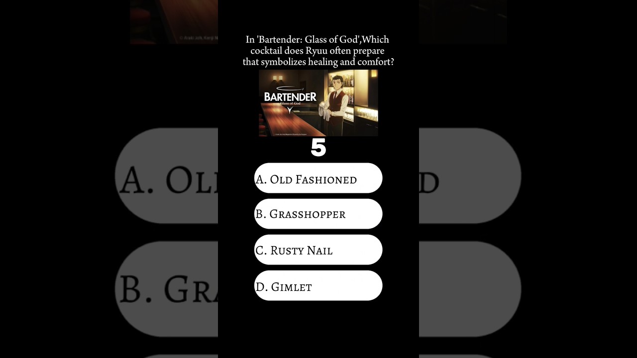 Guess the answer #anime #bartender #ytshorts #youtubeshorts #アニメ #manga