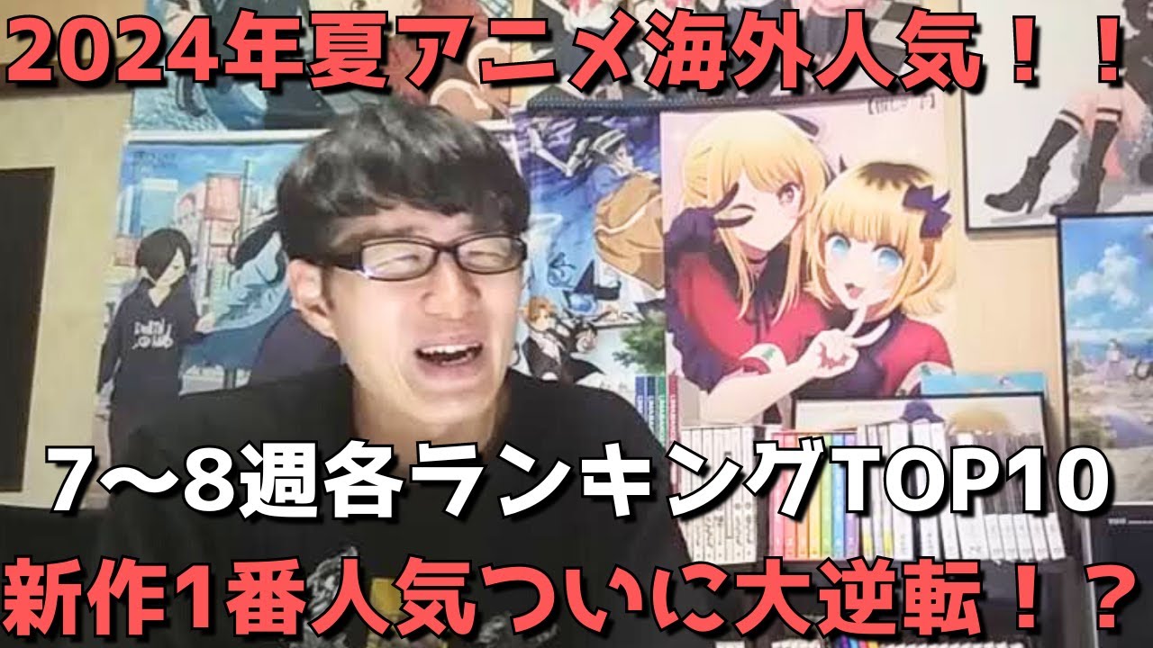 【2024年夏アニメ第7～8週】「海外人気」各ランキングTOP10【Anime Trending、Anime Corner、Reddit(r/anime)】ネタバレなし【新作1番人気ついに大逆転！？】