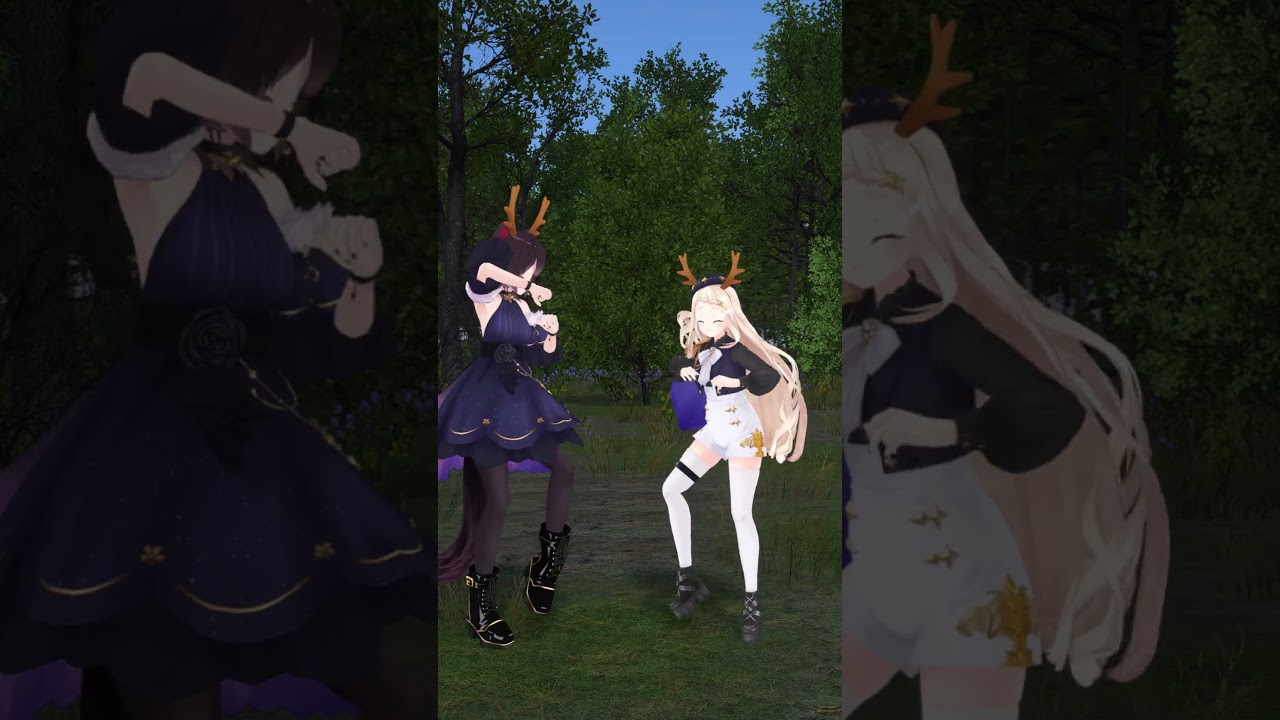 目の前で踊られるとつい…。　#しかのこのこのここしたんたん #シカ色デイズ #Nornis #shorts