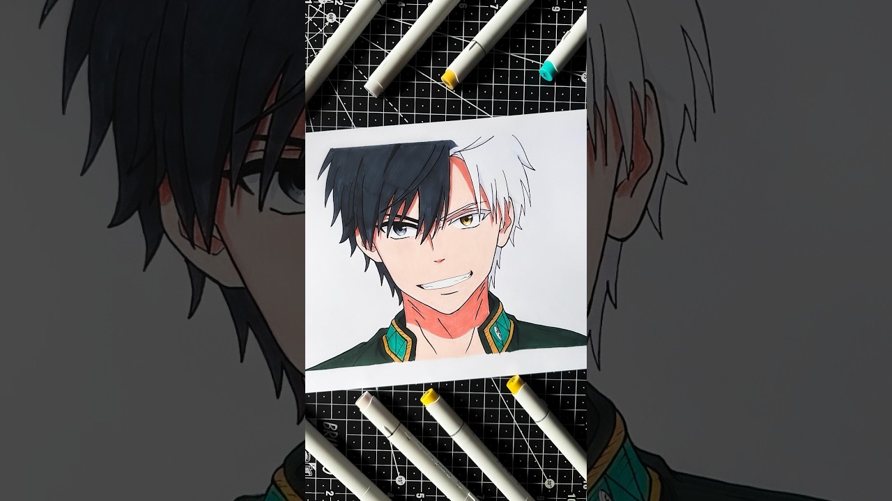 Haruka Sakura 🔥drawing from Wind Breaker✨ #shorts #anime #windbreaker