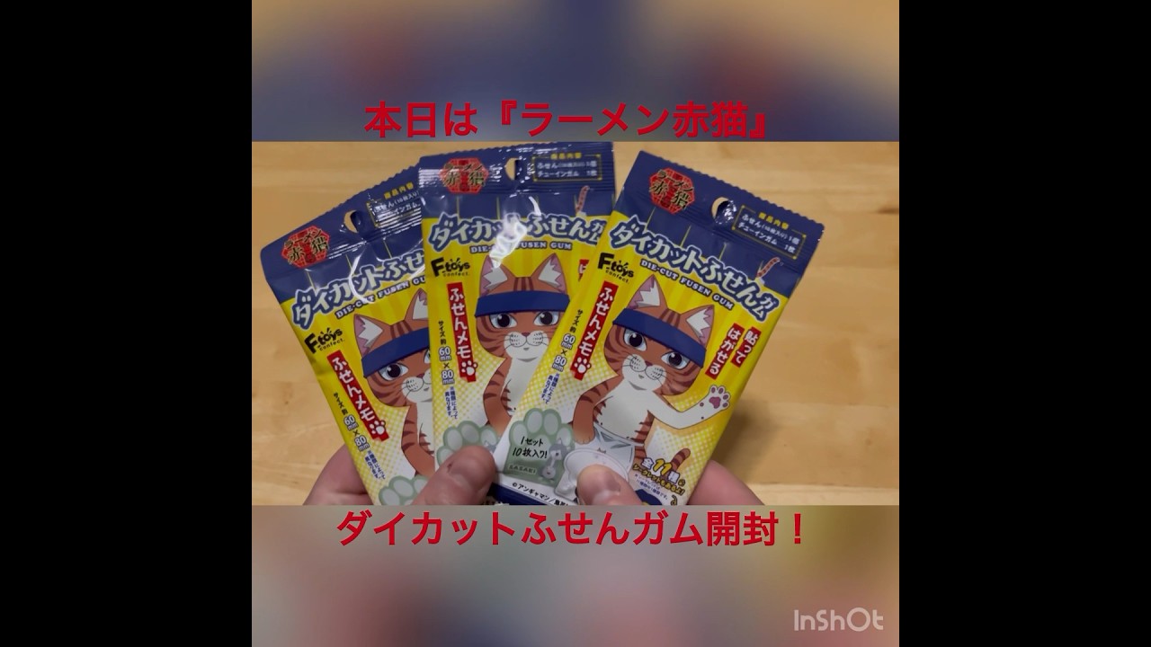 『ラーメン赤猫』ダイカットふせんガム発見🍜【開封動画】