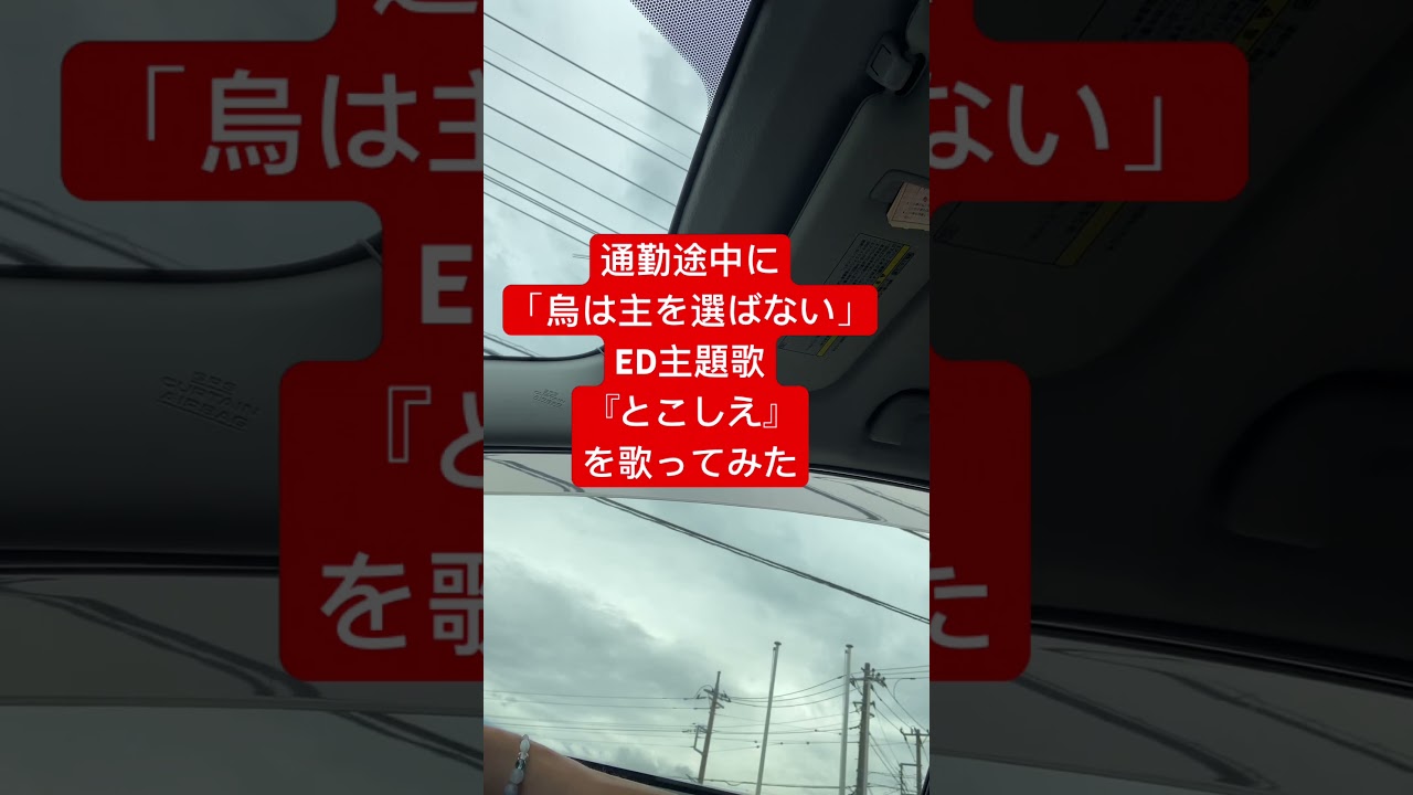 361  通勤途中に「烏は主を選ばない」ED主題歌『とこしえ』を歌ってみた　#アニソン #歌ってみた #shorts