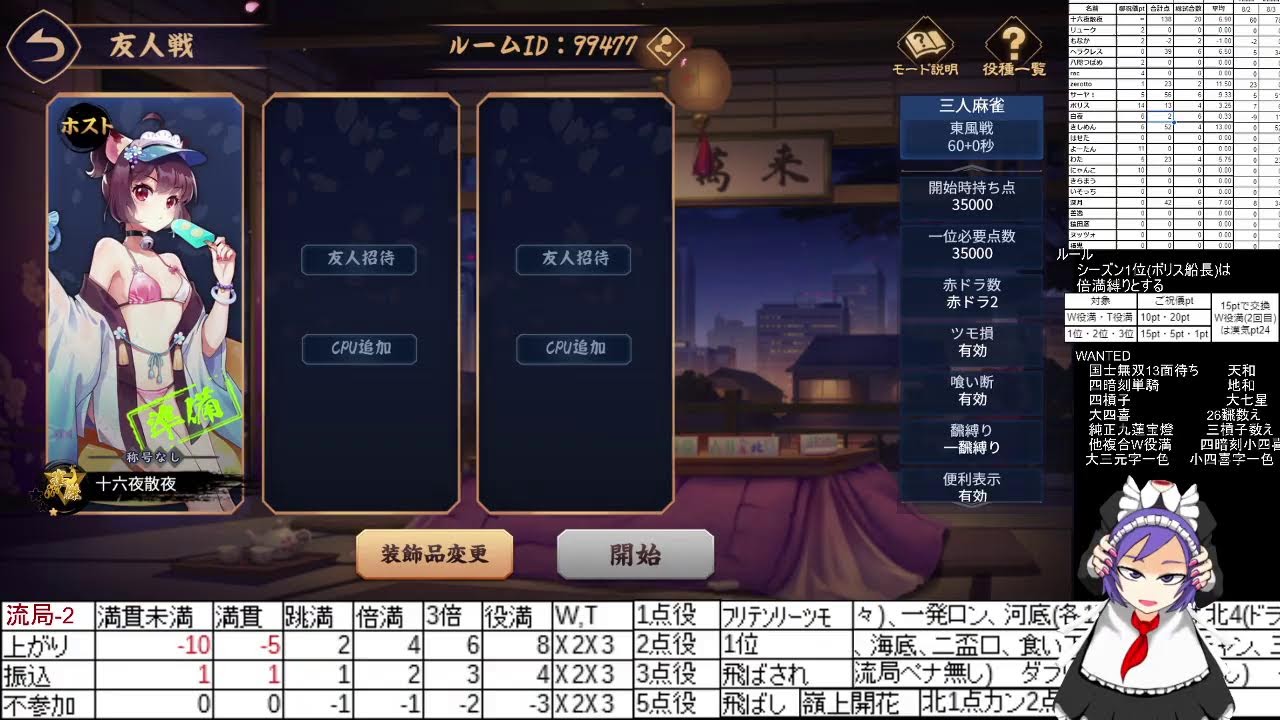 ポイント制漢気麻雀【漢気雀魂】＃614(シーズン70！)