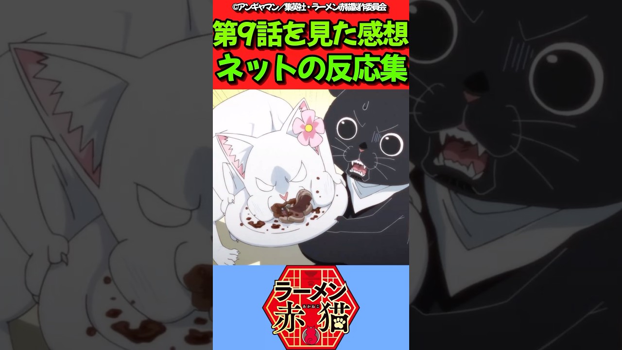 【ラーメン赤猫】アニメ第9話を見た感想に対するネットの反応集　#反応集 #反応まとめ #ラーメン赤猫 #shorts