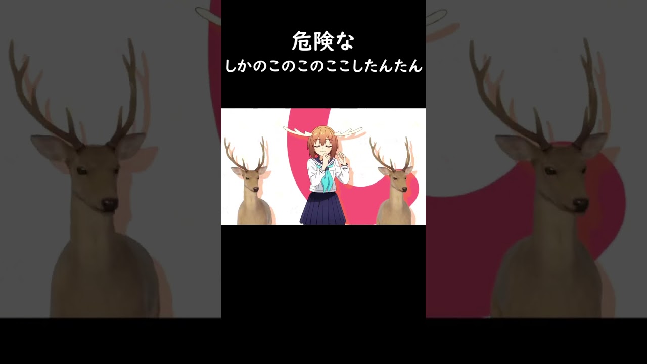 危険なしかのこのこのここしたんたん  #しかのこ #シカ色デイズ #音MAD