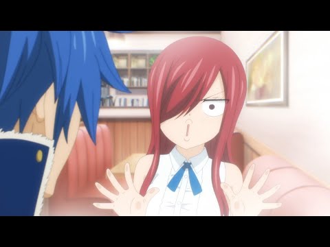 Erza practicing her kiss | Fairy tail: 100 years quest episode 10
