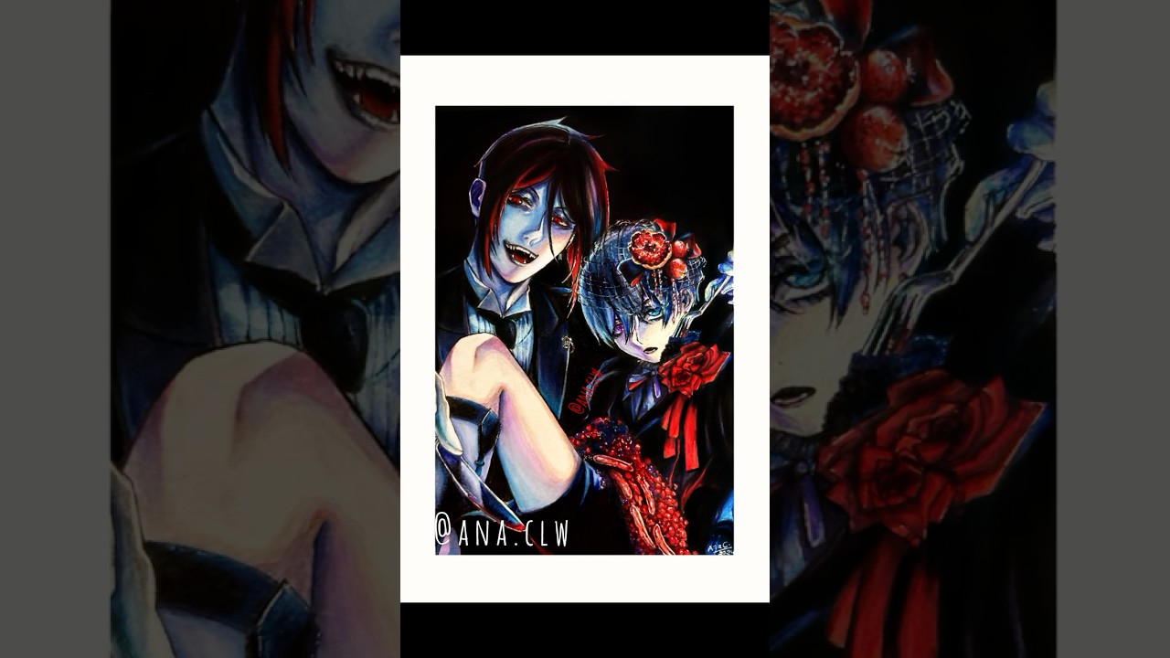 Drawing Sebastian and Ciel Magazine Cover! ☕️ #kuroshitsuji  #sebastianmichaelis #黒執事 #art