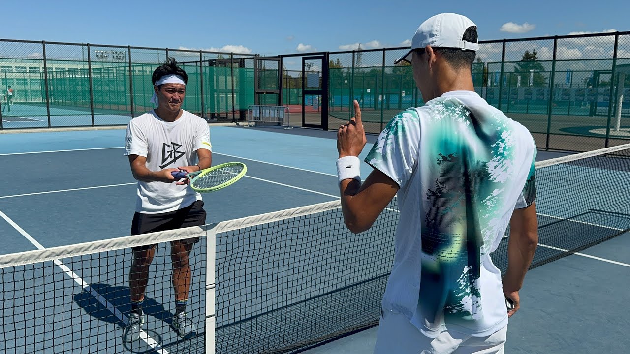日本1位の高校の元エースと対決しました