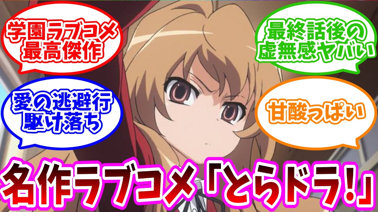 【１分アニメ紹介】『とらドラ！』ヒロインが狂犬の学園青春ラブコメ最高傑作【2008年アニメ】
