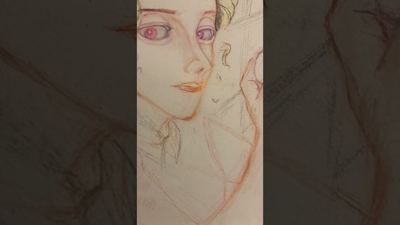 バーテンダー無惨様を描く⑤／指の配色はアニメ「ゆひさきから恋々」を参考にしています。手の雰囲気はアニメ「バーテンダー神グラス」を参考にしています。