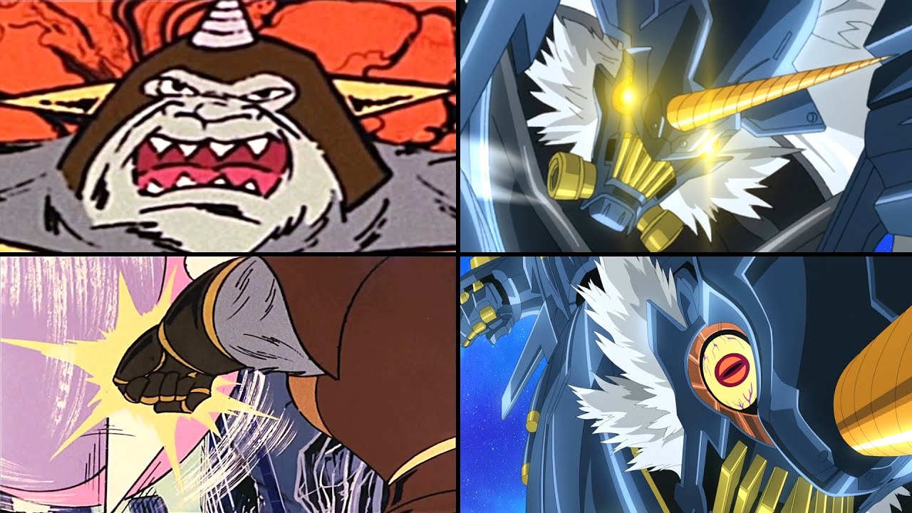 Grendizer U: King Gori Arrives Comparison (Mazinger X VS Gorilla)[グレンダイザーU UFO マジンガーX ベガ獣キングゴリ 登場比較]