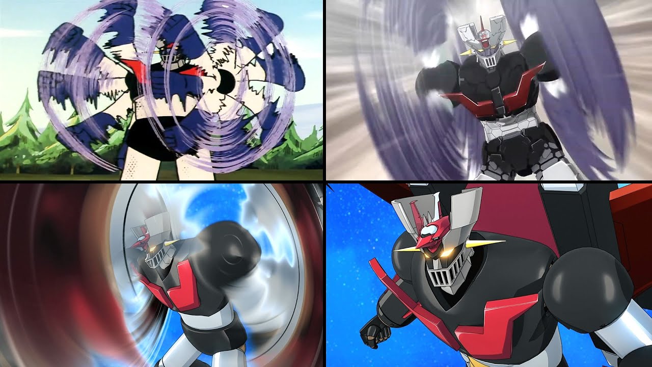 Grendizer U: Mazinger X & Z Daisharin Rocket Punch Comparison (グレンダイザーU マジンガー INFINITY 大車輪ロケットパンチ比較]
