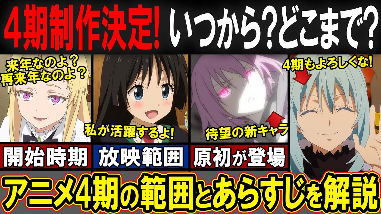 【転スラ】アニメ4期制作決定！4期の範囲はどこまで？いつからやるの？