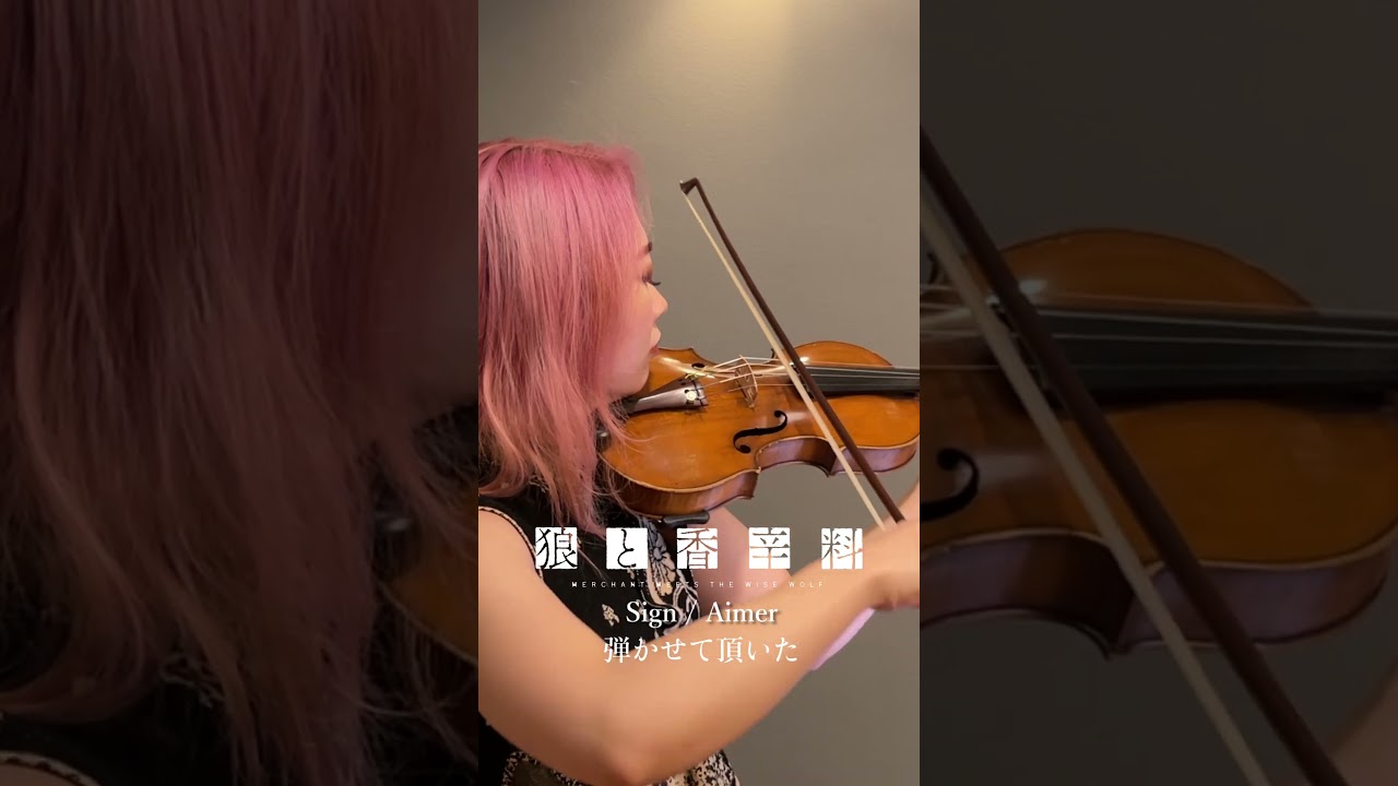 Sign/ Aimer バイオリンで弾かせて頂いた。| TVアニメ『狼と香辛料MERCHANT MEETS THE WISE WOLF』より| #shotrs #Aimer #狼と香辛料