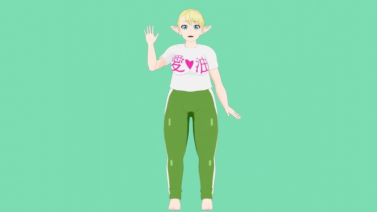 エルフさんは痩せられない（ElfsanwaYaserarenai）絵留札　Blender　３DCG