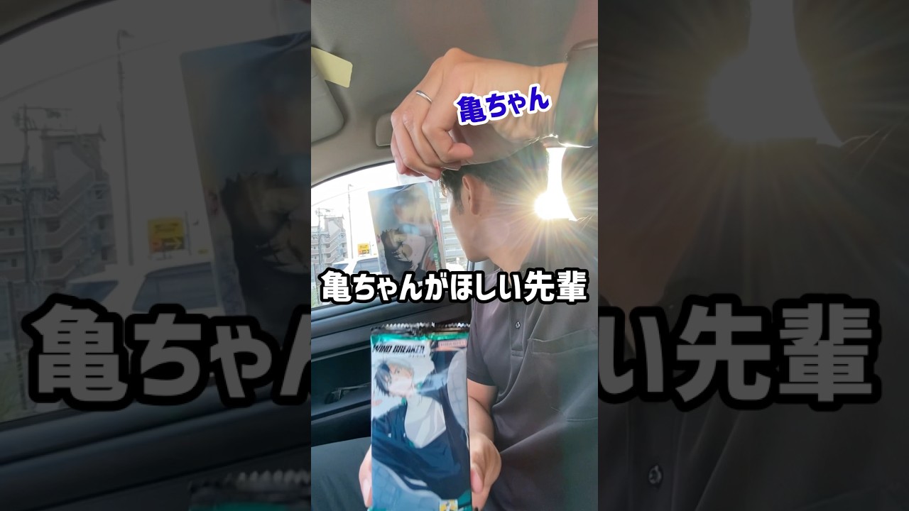 亀ちゃんがほしい先輩にWIND BREAKERウエハース何が当たったかクイズしたらおもろすぎたw#shorts #とある先輩と後輩 #windbreaker #社会人の日常 #先輩後輩チャンネル