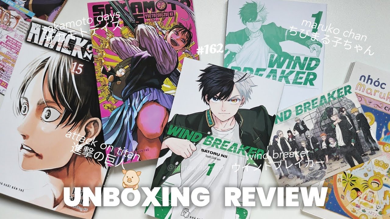 🐽UNBOXING REVIEW || MANGA HAUL || WIND BREAKER 1 || ATTACK ON TITAN 15 || SAKAMOTO DAYS 9✨Tầu Tẩu🐽