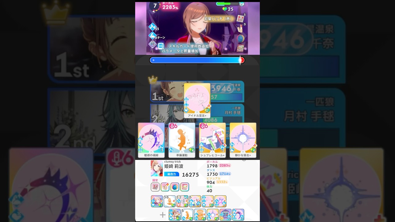 【学マス】コンテスト姫崎莉波で「65775点」(シーズン9)