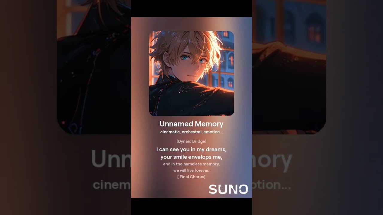 Unnamed Memory #suno #ai #music #おすすめ #曲 #作ってみた＃short